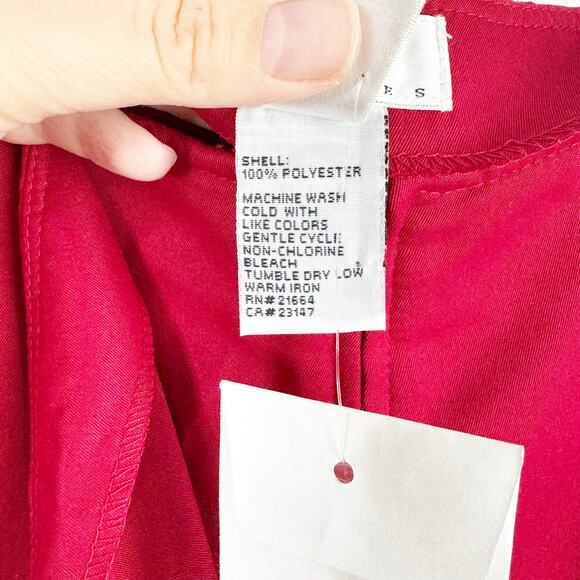 VTG Talbots Petites Red Schoolgirl Skort Preppy Bold Classic Academia NEW 14 - Picture 10 of 13